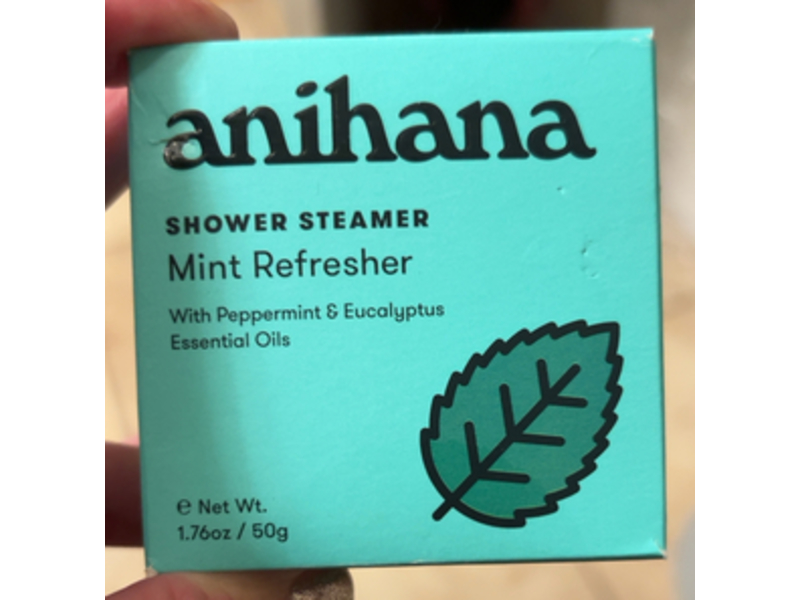 Anihana Shower Steamer, Mint Refresher, 1.76 oz/50 g