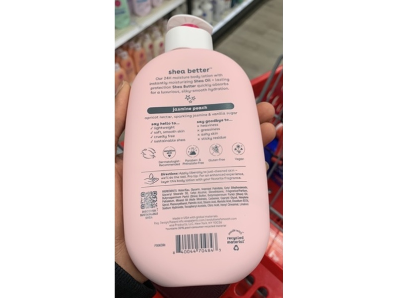 Evolution Of Smooth Shea Butter 24H Moisture Body Lotion, Jasmine Peach, 16 fl oz/473 mL
