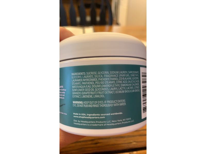 Headquarters Exfoliating Scrub, Grapefruit & Basil, 8 oz/226.8 g