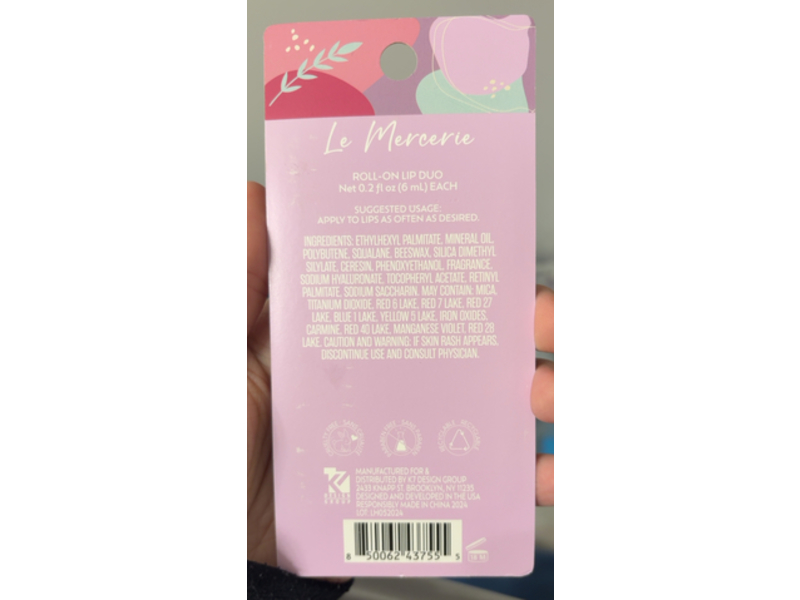 La Mercerie Roll-On Lip Duo, 771, 0.2 fl oz/6 mL