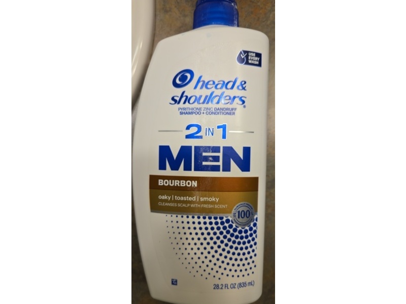 Head & Shoulders Men 2 In 1 Dandruff Shampoo + Conditioner, Bourbon, 28.2 fl oz/835 mL