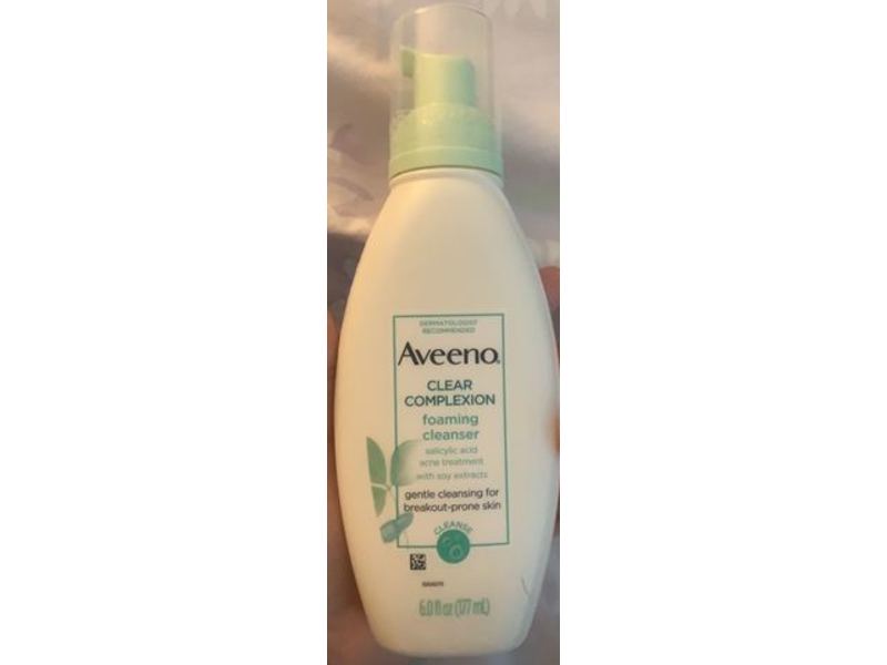 Aveeno Clear Complexation Foaming Cleanser, 6.0 fl oz/177 mL