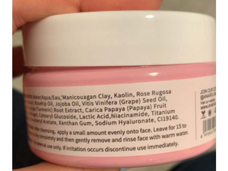 AnaiRui Clay Mask, Rose, 4.05 oz/120 g