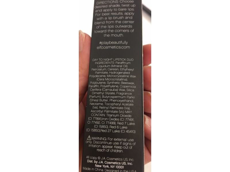e.l.f. Day to Night Lipstick Duo, The Best Berries, 0.05 oz/1.5 g
