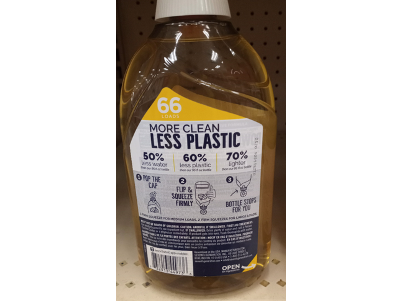 Seventh Generation Power+ Laundry Detergent, Clean, 66 Loads, 23.1 fl oz/683 mL