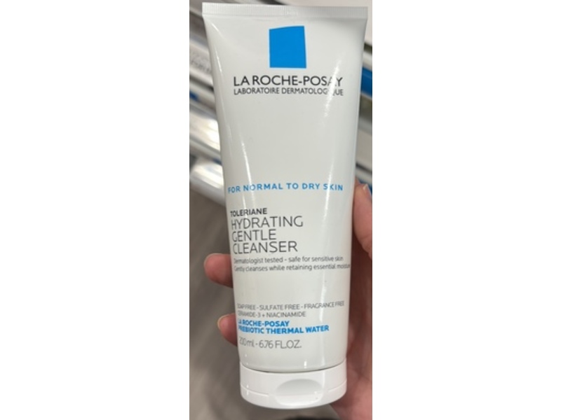 La Roche-Posay Toleriane Hydrating Gentle Cleanser, Ceramide-3 + Niacinamide, 6.76 fl oz/200 mL