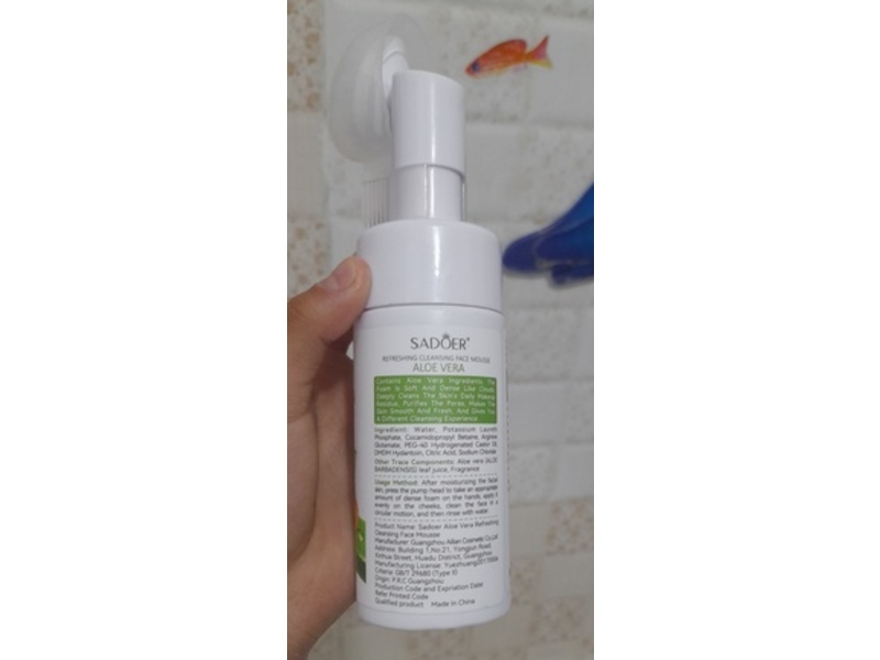 Sadoer Aloe Vera Refreshing Cleansing Face Mousse, 120 mL