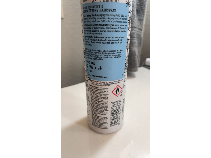 No nothing Very Sensitive & Super Strong Hairspray - 10.15 oz