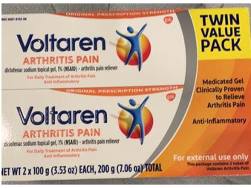 Voltaren Arthritis Pain Reliever, 3.53 oz/100 g, Pack Of 2