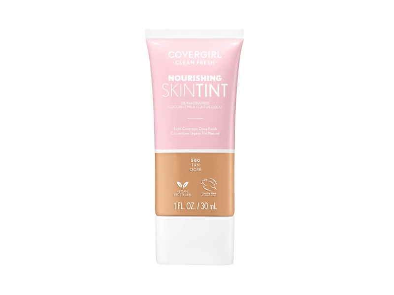 CoverGirl Clean Fresh Skin Milk Foundation, Tan, 1 fl oz/30 mL