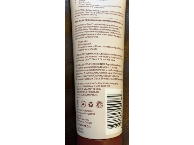 Diva Menstrual Cup & Disc Cleanser, 4 fl oz/118 mL