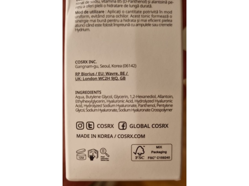 Cosrx Hydrium Watery Toner, 150 mL