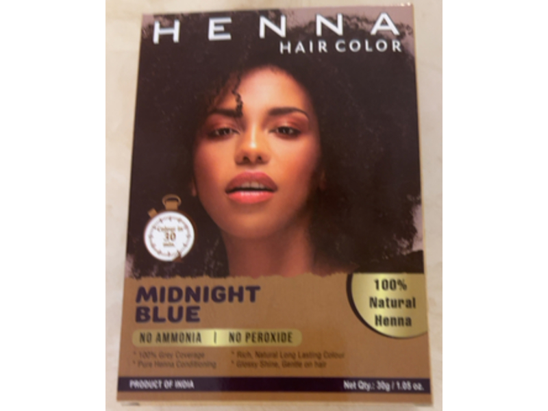 Jimy Henna Hair Color, Midnight Blue, 1.05 oz/30 g