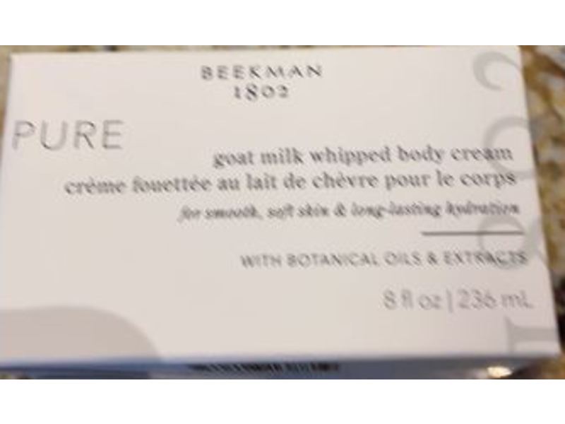 Beekman 1802 Pure Goat Milk Whipped Body Cream, 8 fl oz/236 mL