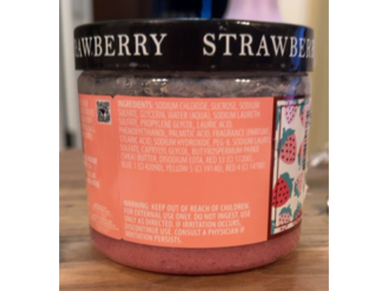 Onyx Bathhouse Sweet As Can Be Foaming Body Scrub, Strawberry & shea Butter, 21.16 oz/599 g