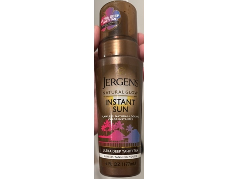 Jergens Instant Sun Sunless Tanning Mousse, Ultra Deep Tahiti, 6 fl oz/177 mL