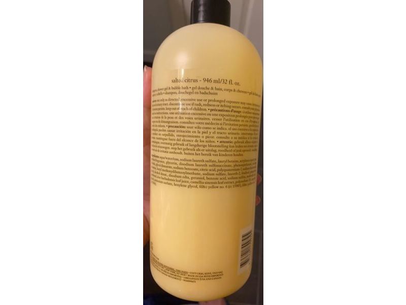 Philosophy Shampoo, Shower Gel & Bubble Bath, Salted Citrus, 32 fl oz/946 mL
