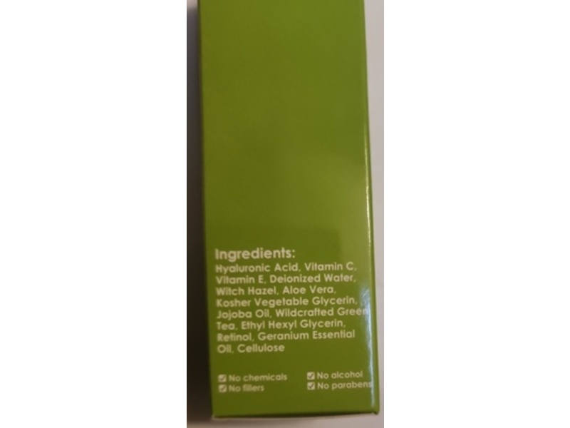 Moz Organics Splash Serum, Hyaluronic Acid, 1 fl oz/30 mL