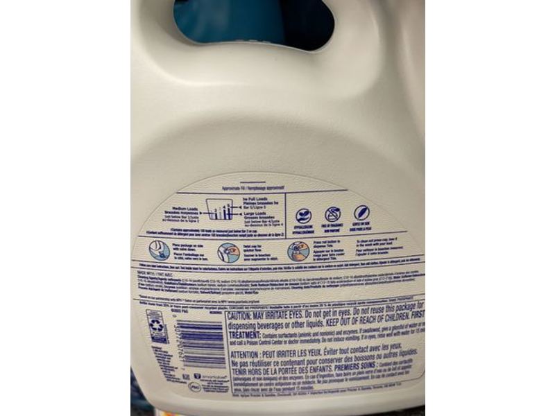 Tide Free & Gentle Liquid Laundry Detergent, 100 Loads, 146 fl oz/4.31 L