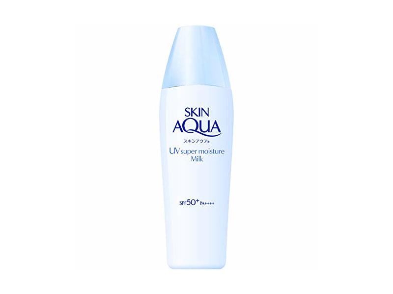 Skin Aqua Rohto Newer Model Super Moisture Milk, 40ml - SPF50+/PA++++ (Green Tea Set)