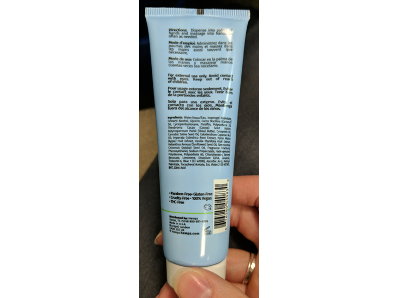 Hempz Hydrating Herbal Hand Creme, Triple Moisture, 1.8 fl oz/53 mL