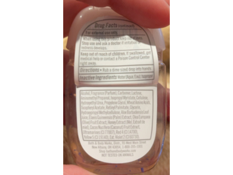 Bath & Body Works Anti-Bacterial Hand Gel, Peach Mango, 1 fl oz/29 mL