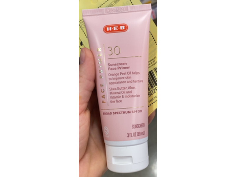 H.E.B Sunscreen Face Primer, SPF 30, 3 fl oz/89 mL