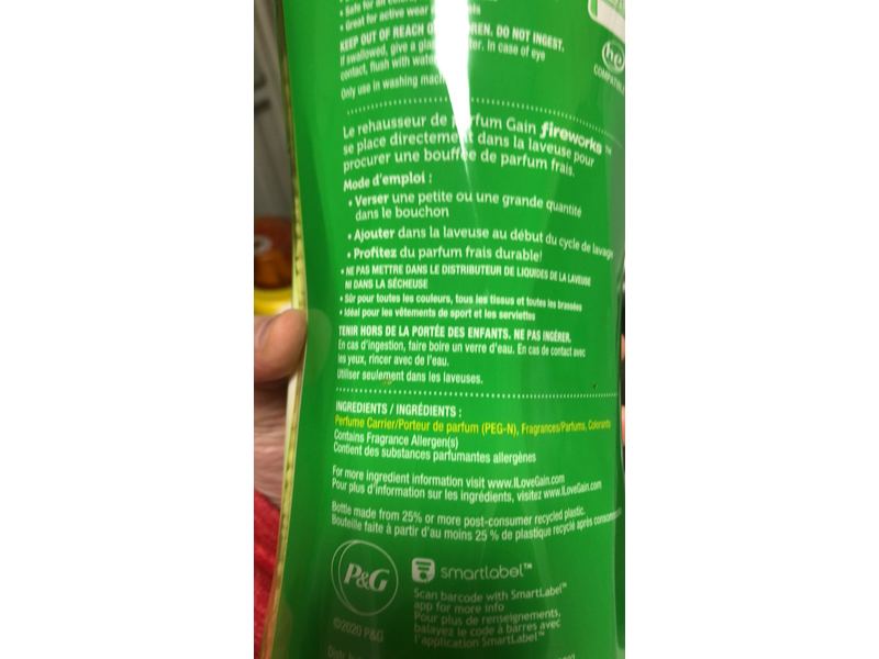 Gain Fireworks In-Wash Scent Booster, 37.5 oz