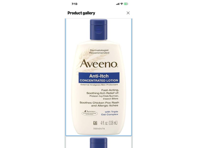 Aveeno Anti-Itch Concentrated Lotion, 4 fl oz/118 mL