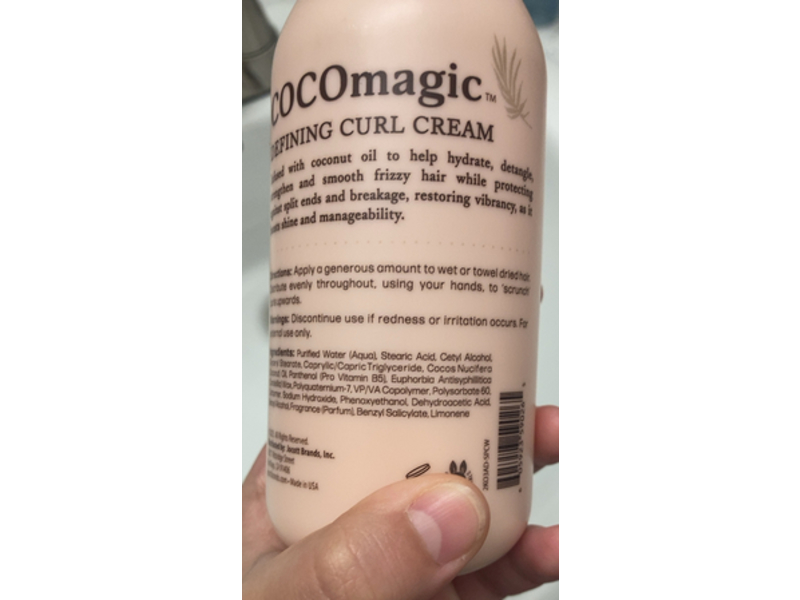 Cocomagic Defining Curl Cream, Coconut Oil, 8.0 fl oz/236 mL