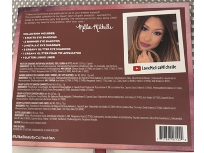 Ulta Beauty Melisa Michelle Blilng On The Glam Eyeshadow Palette