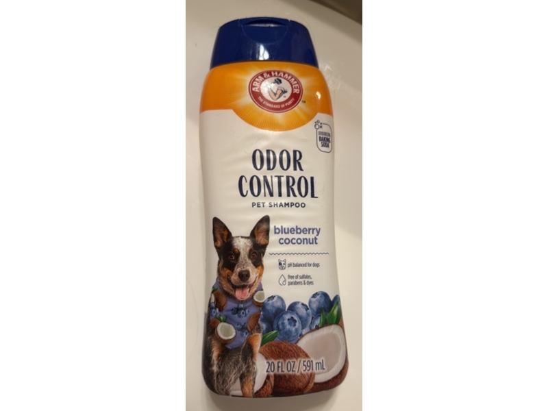 Arm & Hammer Odor Control Pet Shampoo, Blueberry Coconut, 20 fl oz/591 mL