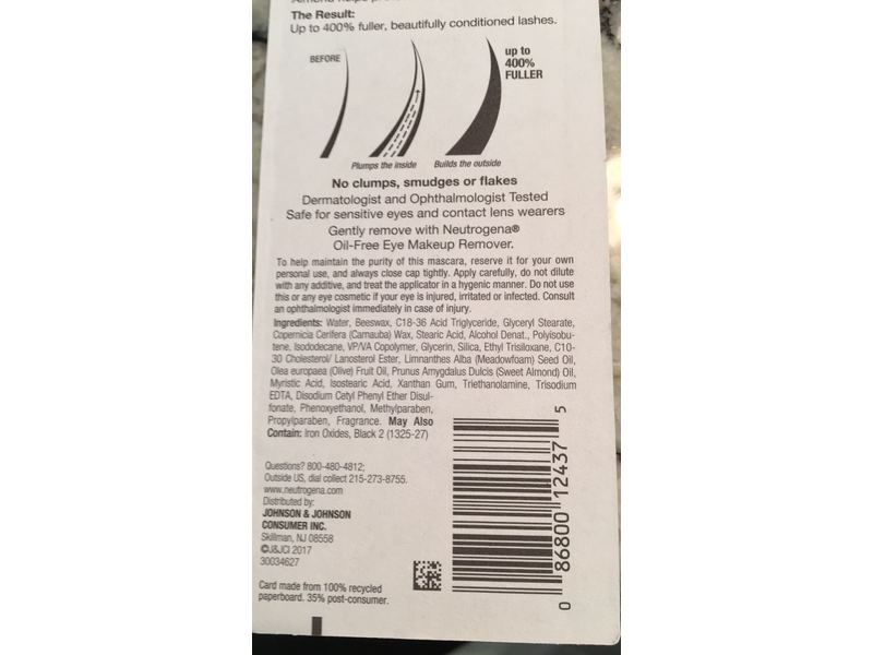 Neutrogena Healthy Volume Mascara, Black 02, 0.21 oz/6 g