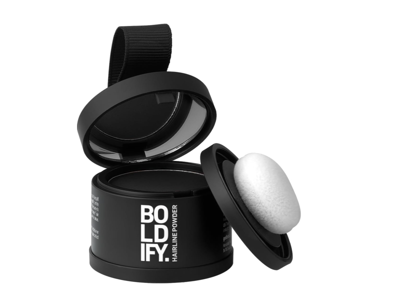 Boldify Hairline Powder Root & Thinning Cover-Up Powder, Black, 0.14 oz/4g`
