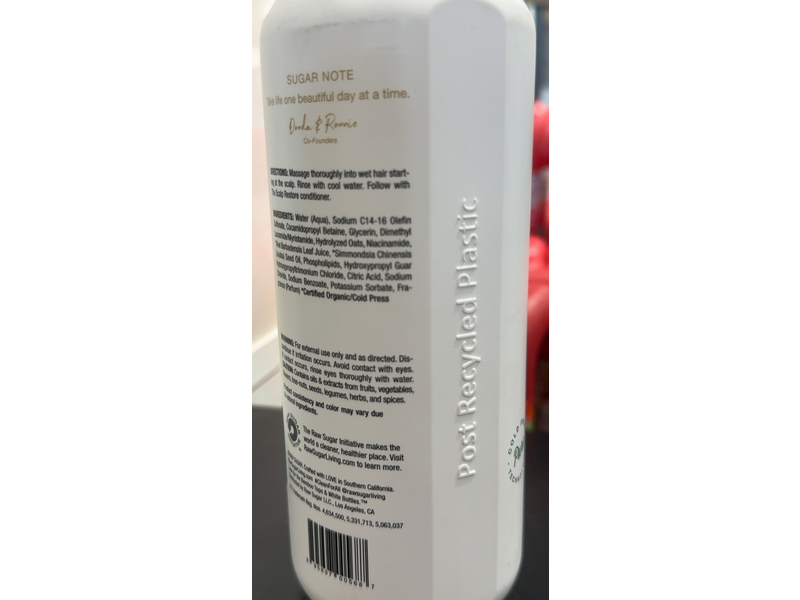 Raw Sugar The Scalp Restore Shampoo, Jojoba + Aloe + Niacinamide, 18 fl oz/532 mL