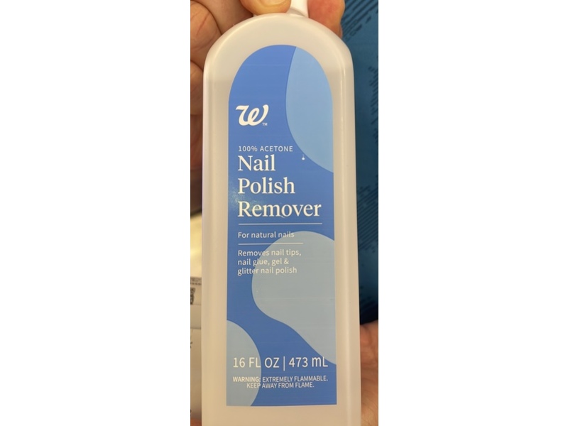 Walgreens Nail Polish Remover, 16 fl oz/473 mL