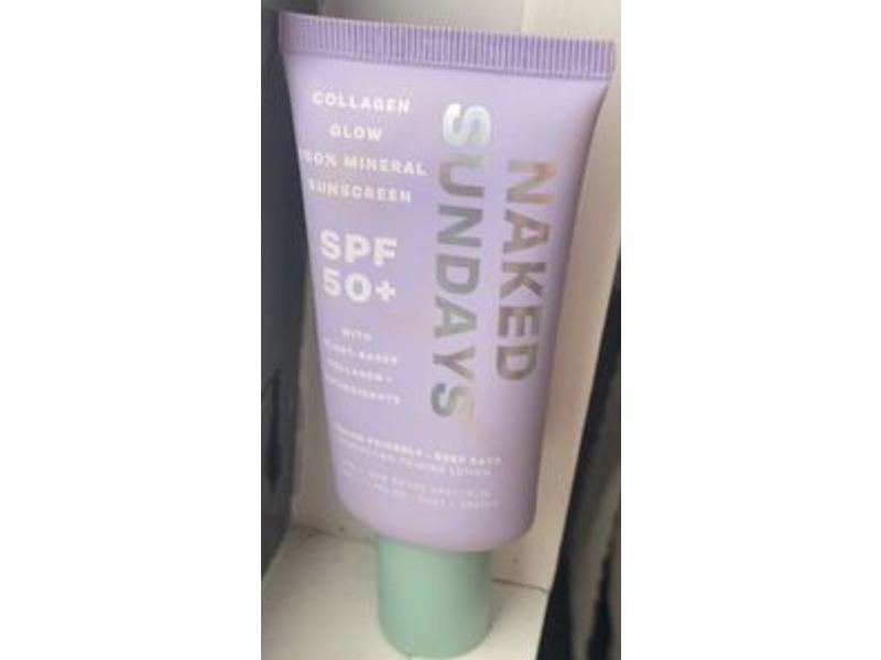 Naked Sundays Collagen Glow Mineral Sunscreen Perfecting Priming Lotion, SPF 50+, 1.7 fl oz/50 mL
