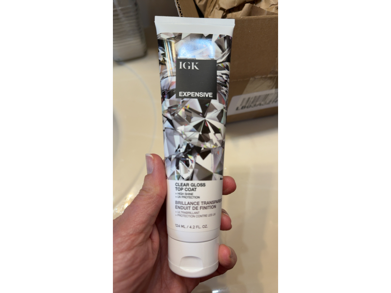 IGK Expensive Alma Oil Hi-Shine Topcoat, 4.2 fl oz/124 mL