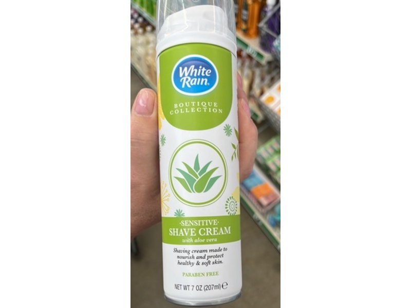 White Rain Sensitive Shaving Cream, Aloe Vera, 7 oz/207 mL