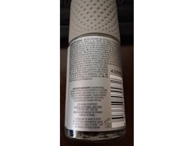 Adidas Pro Invisible Antiperspirant, 1.6 fl oz/50 mL