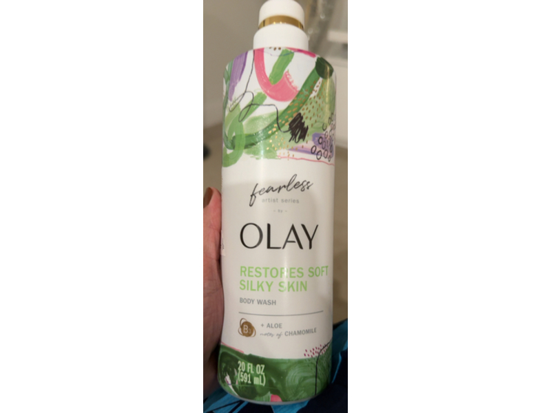 Olay Restores Soft Silky Skin Body Wash, Aloe + Chamomile, 20 fl oz/591 mL