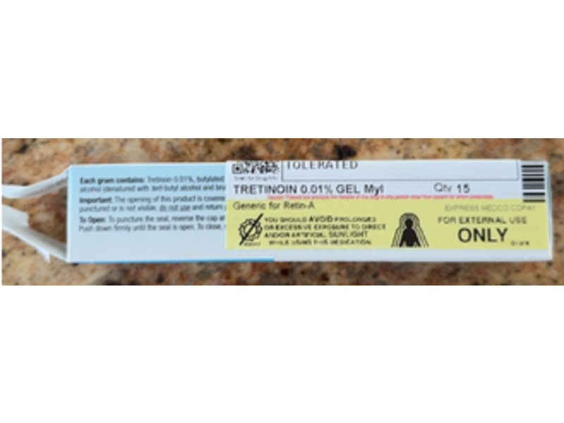 Tretinoin Gel 0.01%, 15 g, Mylan (Rx)