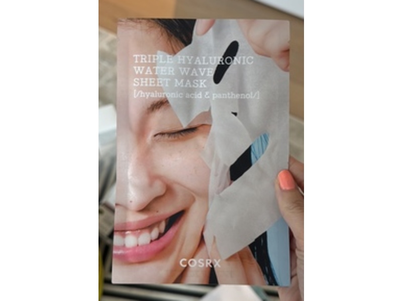 Cosrx Triple Hyaluronic Water Wave Sheet Mask, Hyaluronic Acid & Panthenol, 0.67 fl oz/20 mL