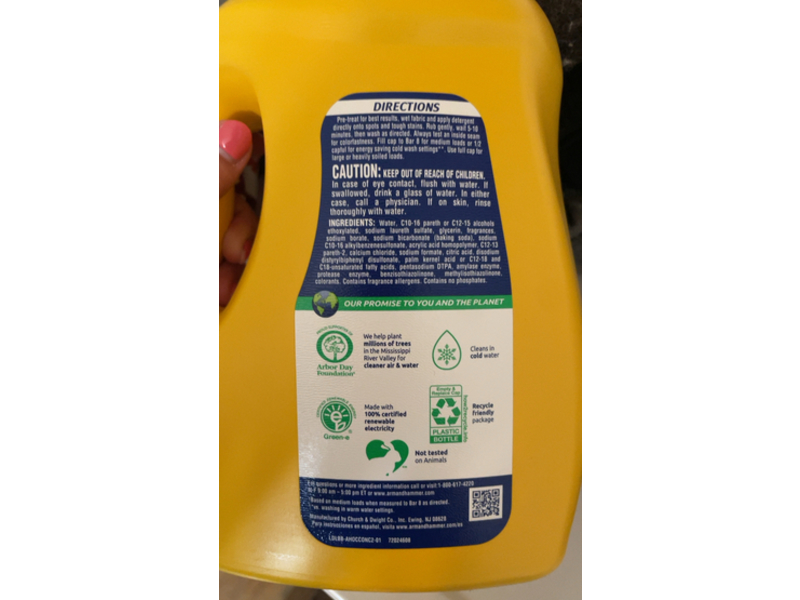 Arm & Hammer Detergent, Fresh Burst, 77 Loads, 100.5 fl oz/2.97 L