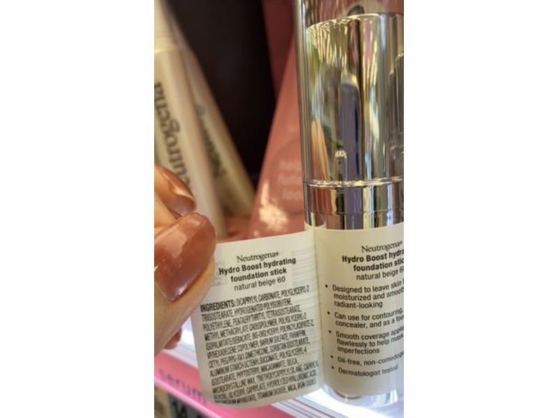 Neutrogena Hydro Boost Hydrating Foundation Stick, Natural Beige, 0.29 oz