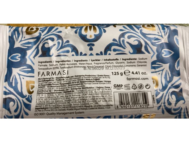 Farmasi Hammam Traditional Soap, 4.41 oz/125 g