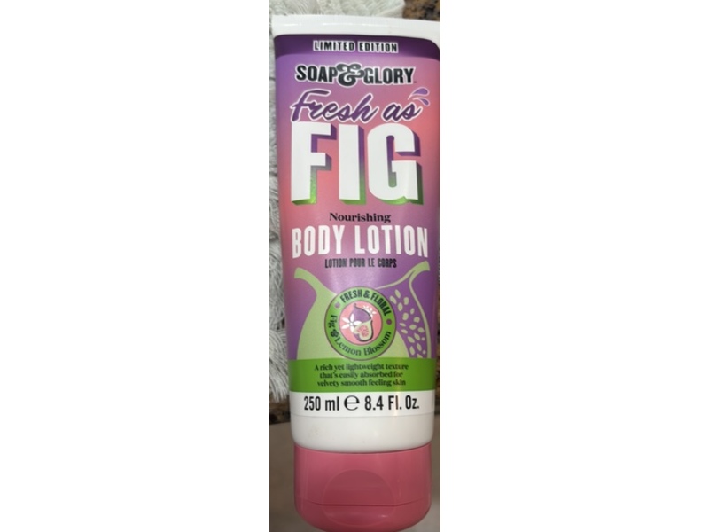 Soap & Glory Fresh as Fig Vegan Body Lotion, Lemon Blossom, 8.4 fl oz/250 mL