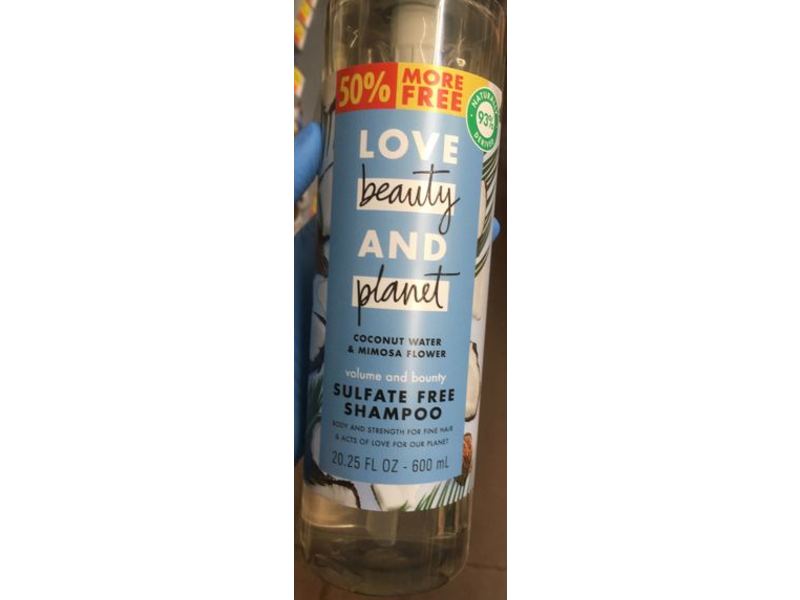 Love Beauty And Planet Sulfate Free Shampoo, Coconut Water & Mimosa Flower, 20.25 fl oz/600 mL