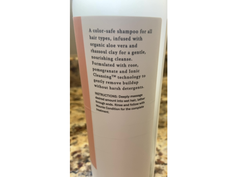 Mounia Cleanse + Nourish Rinse Shampoo, Organic Aloe & Rhassoul Clay, 11.5 fl oz/340 mL