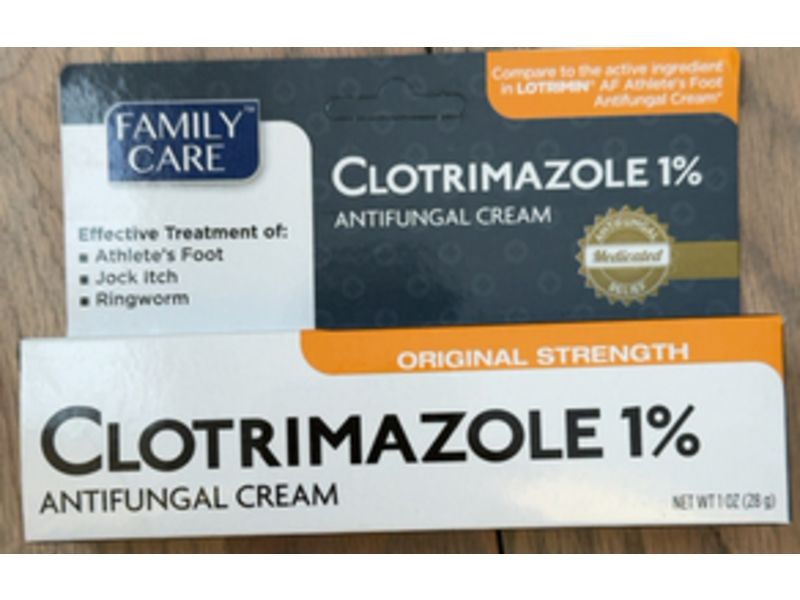 Family Care Clotrimazole Anti-Fungal Cream, Original Strength, 1 oz/28 g, Pack Of 2